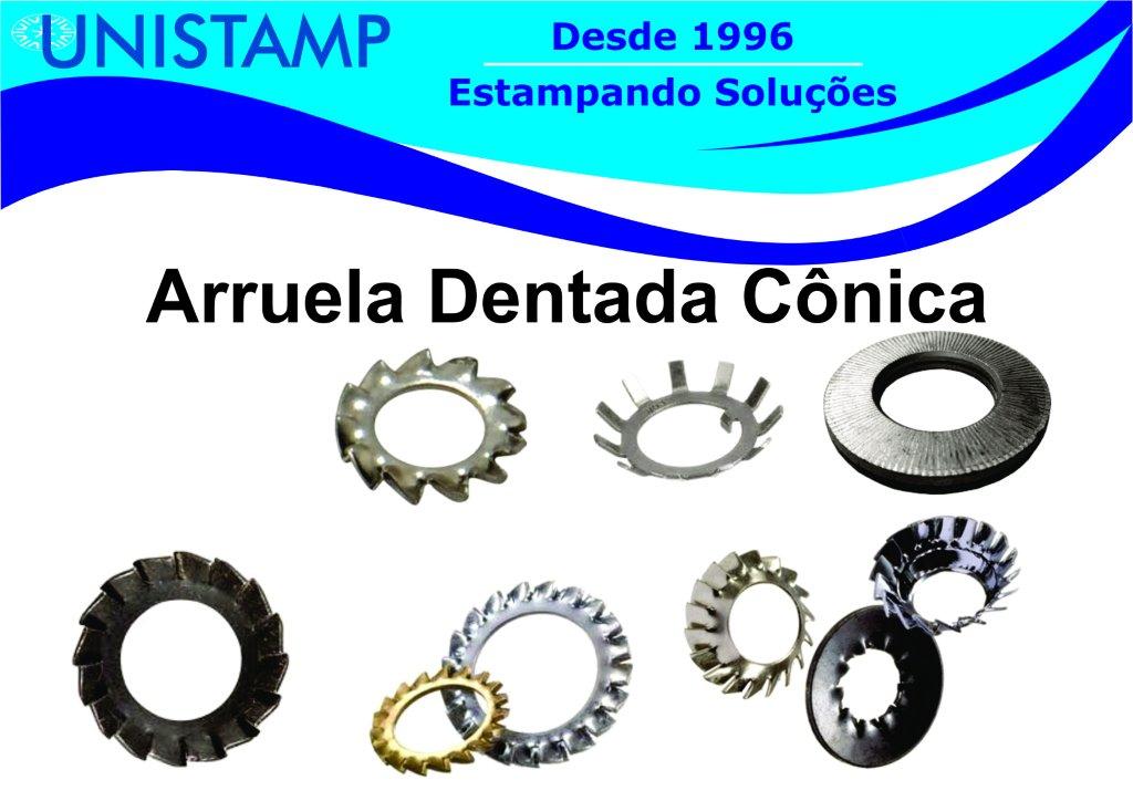 Arruela conica dentada