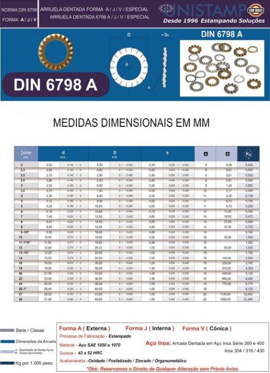 Arruela dentada din 6798