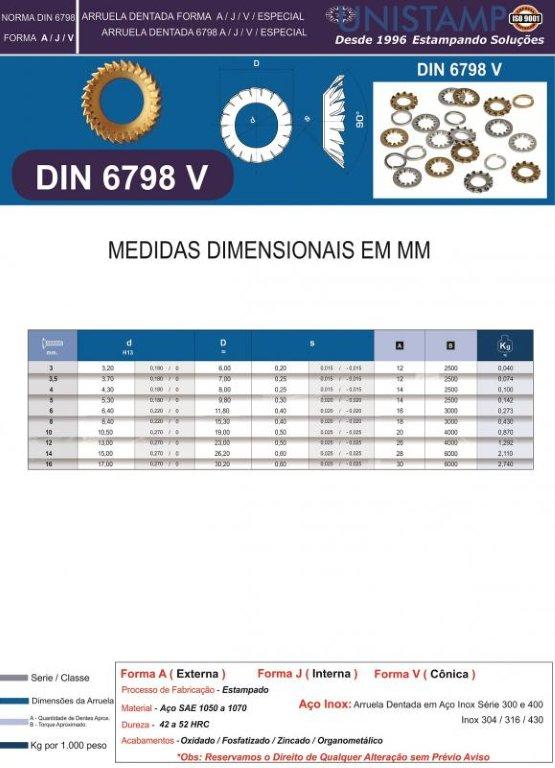 Arruela dentada din 6798