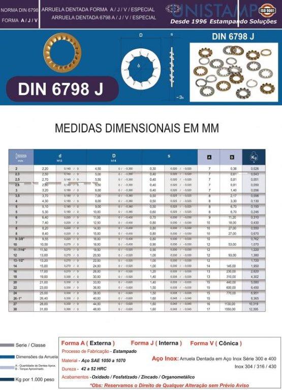 Arruela dentada interna din 6798