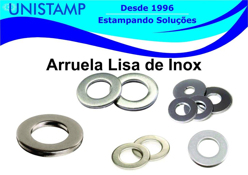 Arruela lisa em aço inox